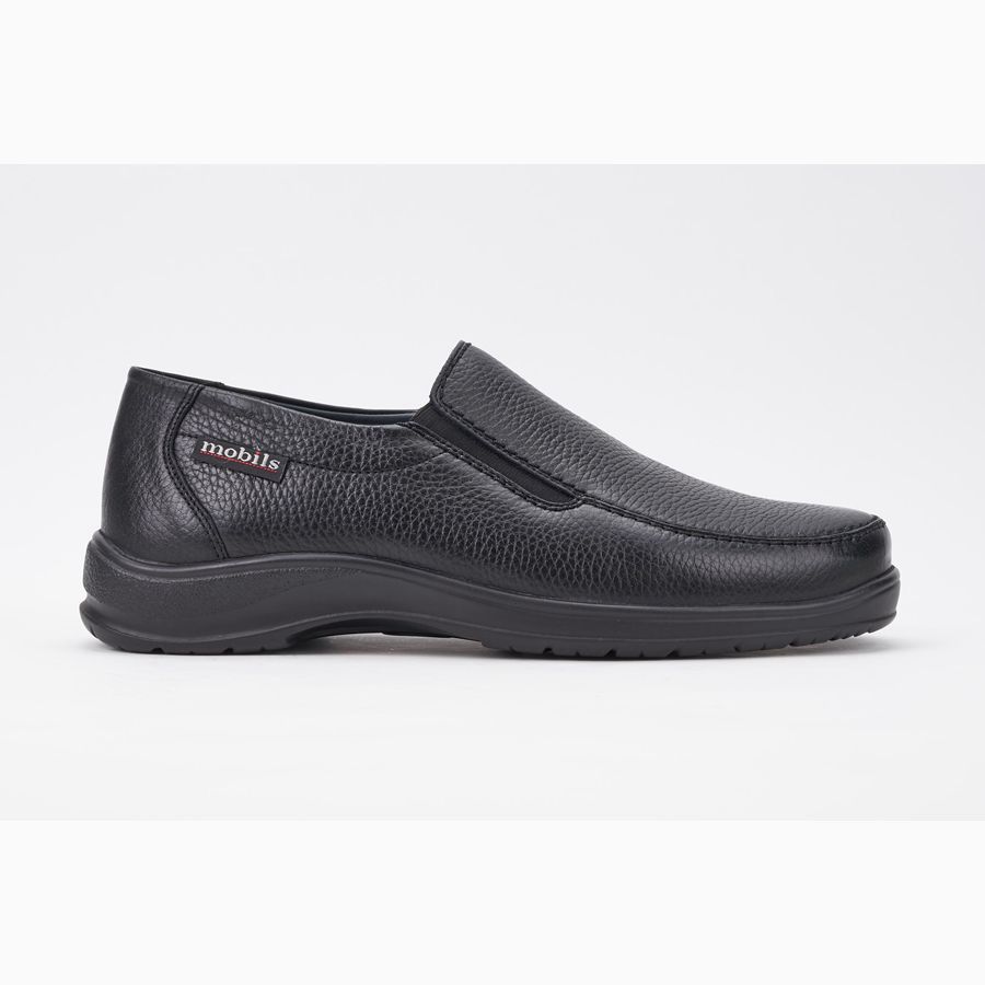 Mobils EWALD Bőr Férfi Loafers - Fekete, HU-15855